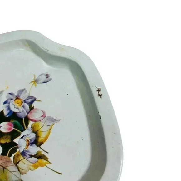 Elite Tray and Tray Hong Kong Vintage Floral Tin Patterns Small Item Tray - Picture 3 of 6